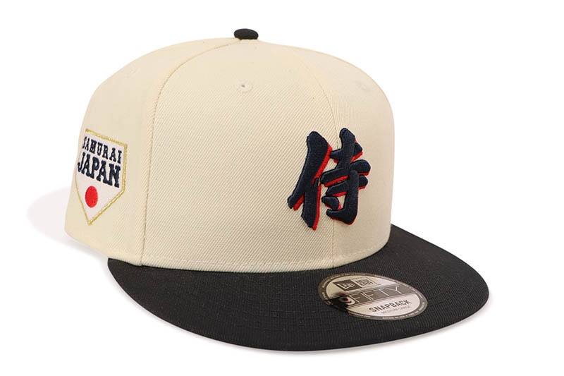 NEW ERA WORLD BASEBALL CLASSIC SAMURAI KANJI 9FIFTY SNAPBACK CAP (CHROME WHITE/NAVY) 14948193
