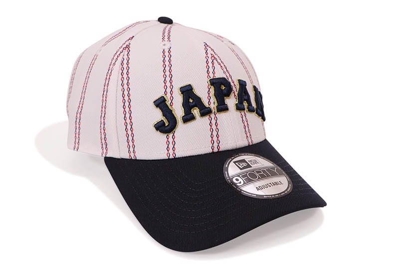 NEW ERA WORLD BASEBALL CLASSIC JAPAN LOGO MUSO STRIPE 9FORTY ADJUSTABLE CAP (WHITE NAVY) 14958112