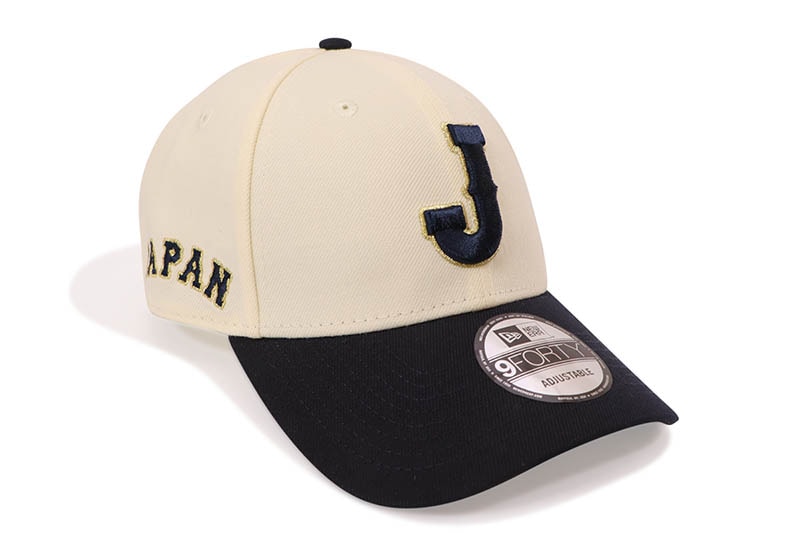 NEW ERA WORLD BASEBALL CLASSIC SIDE JAPAN LOGO 9FORTY ADJUSTABLE CAP (CHROME WHITE/NAVY) 14948214