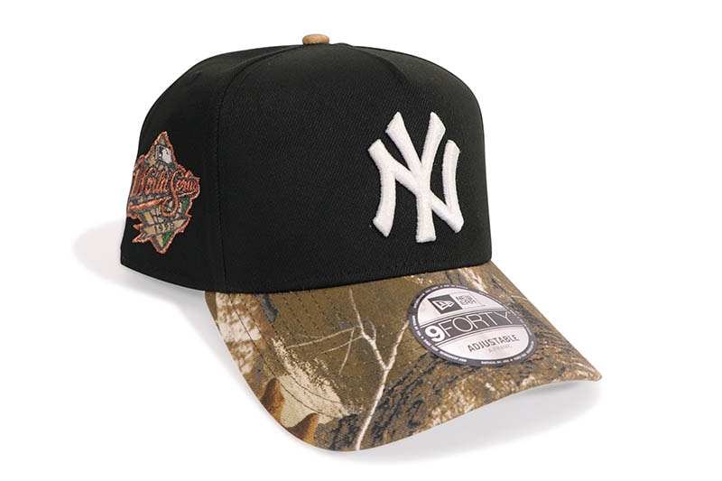 NEW ERA NEW YORK YANKEES 9FORTY AF ADJUSTABLE CAP (1998 WORLD SERIES SIDE PATCH/GREY UNDER VISOR/BLACK REALTREE CAMO)