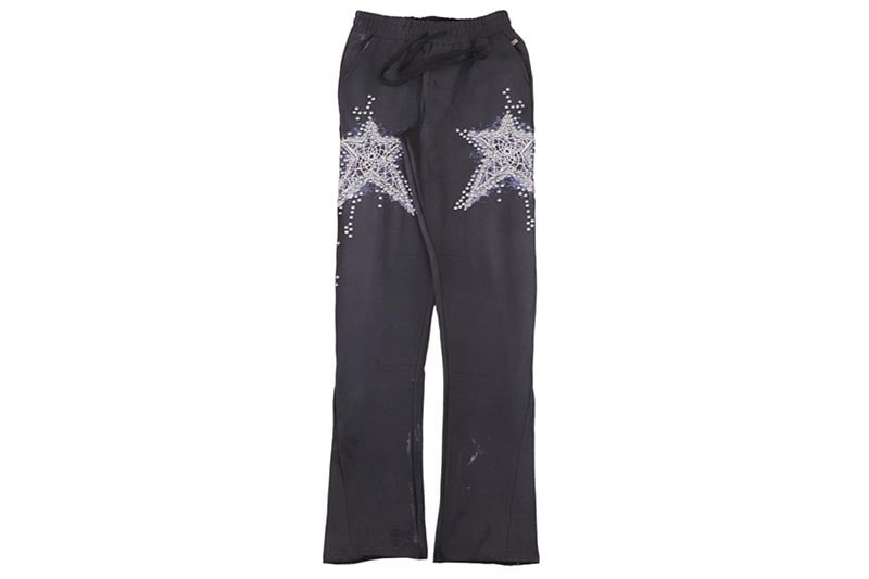 HUDSON OUTERWEAR DREAMSTATE STAR STUDS FLARE JOGGER (609:BLACK)