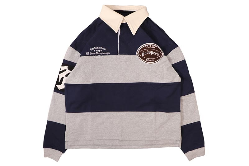 GODSPEED CLASSIC FIELD RUGBY SHIRT (NAVY/HEATHER)
