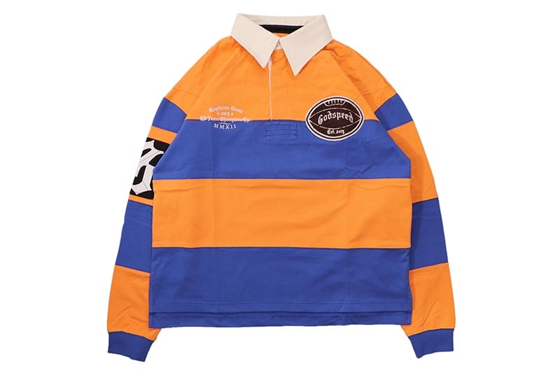 GODSPEED CLASSIC FIELD RUGBY SHIRT (ORANGE/BLUE)