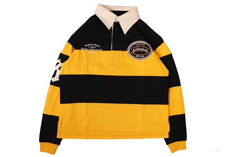 GODSPEED CLASSIC FIELD RUGBY SHIRT (BLACK/YELLOW)