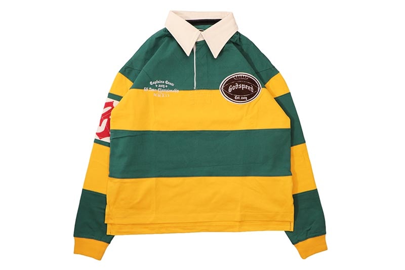 GODSPEED CLASSIC FIELD RUGBY SHIRT (GREEN/YELLOW) | Brand,G-L