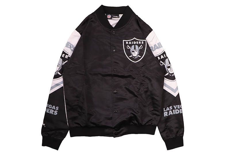CHALK LINE LAS VEGAS RAIDERS LOGO FANIMATION SATIN JACKET (CL23LV020)