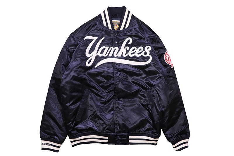 MITCHELL & NESS NEW YORK YANKEES 1999 AUTHENTIC SATIN FULL-SNAP PUFFER JACKET (NAVY) ASJKGS19052