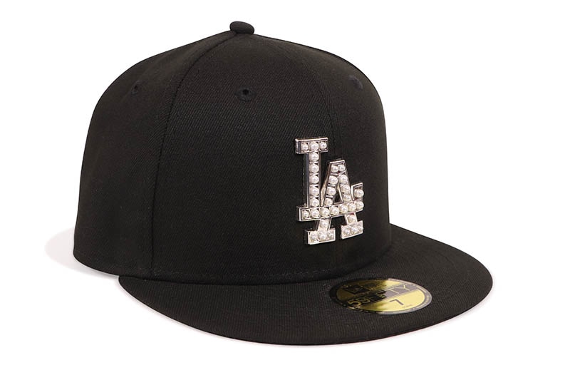 NEW ERA LOS ANGELES DODGERS 59FIFTY FITTED CAP (PEARL BADGE/BLACK) 14745166