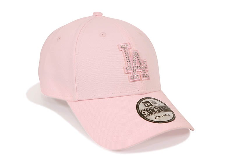 NEW ERA LOS ANGELES DODGERS RHINESTONE 9FORTY ADJUSTABLE CAP (PINK