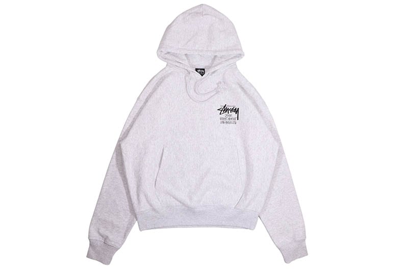 STUSSY STOCK DSM LOS ANGELES HOOD (ASH HEATHER)