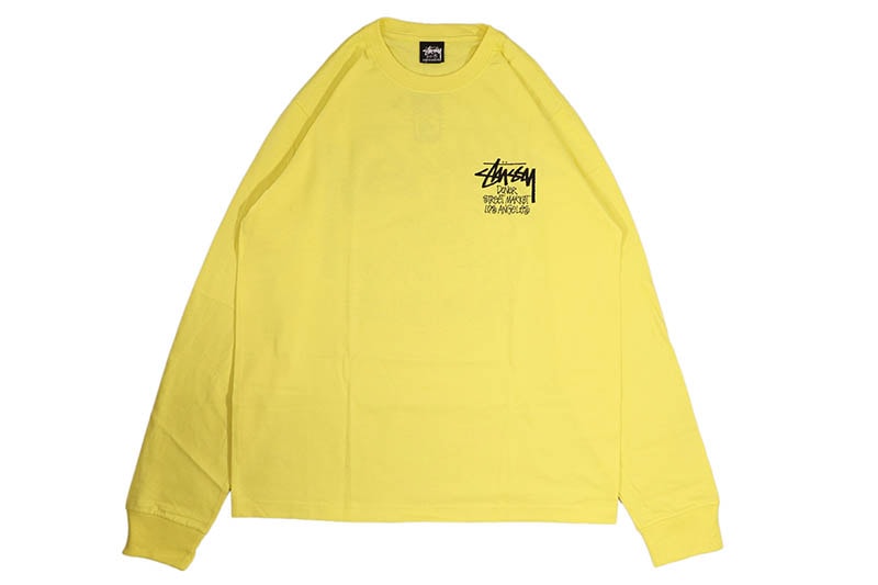 STUSSY STOCK DSM LOS ANGELES L/S T-SHIRT (LEMON)