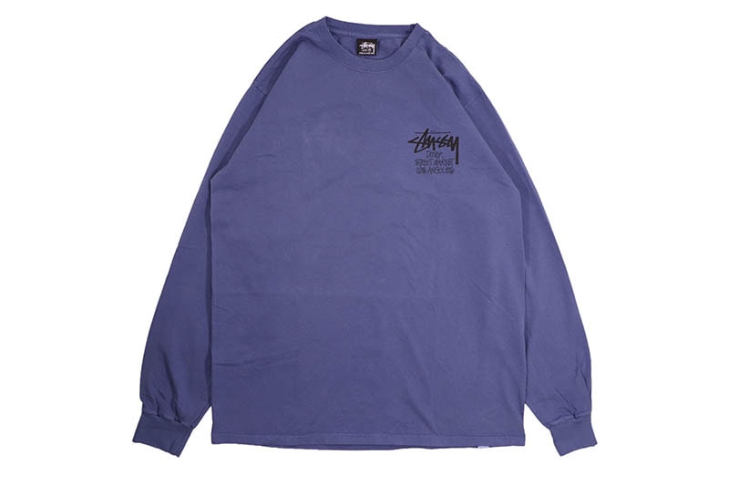 STUSSY STOCK DSM LOS ANGELES L/S T-SHIRT (INDIGO)