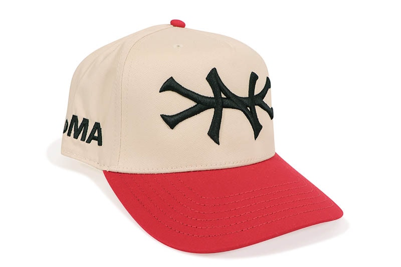oMA STUDIOS NY HAT CURVED BRIM (CREAM/RED)