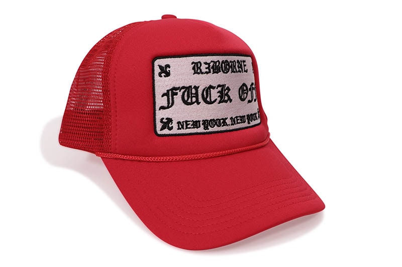 R3BORNE FUCK OFF TRUCKER HAT (R3MC170:RED)