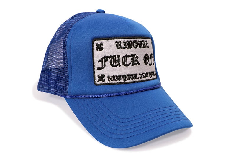 R3BORNE FUCK OFF TRUCKER HAT (R3MC170:ROYAL)