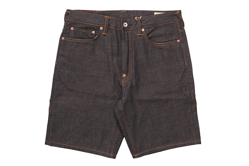 EVISU SEAGULL PRINTED POCKET DENIM SHORTS (2ESHTM6DS1058:RINSED INDIGO)