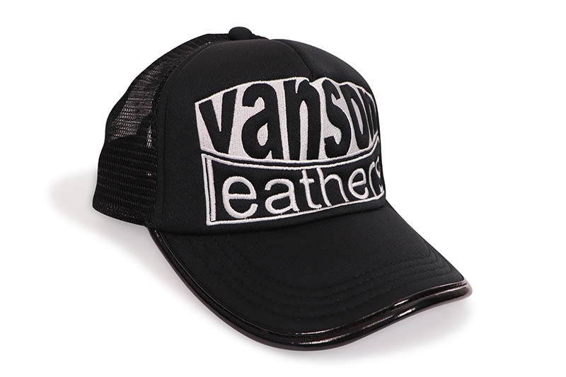 VANSON LEATHERS LOGO TRUCKER HAT (LB-199-02010:BLACK)