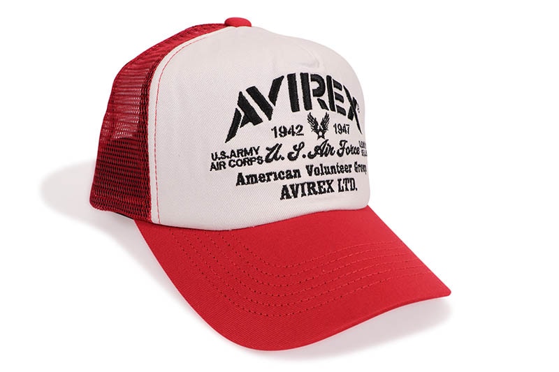 AVIREX MULTI LOGO MESH CAP (81623700-60:WHITE/RED) | Brand,A-F