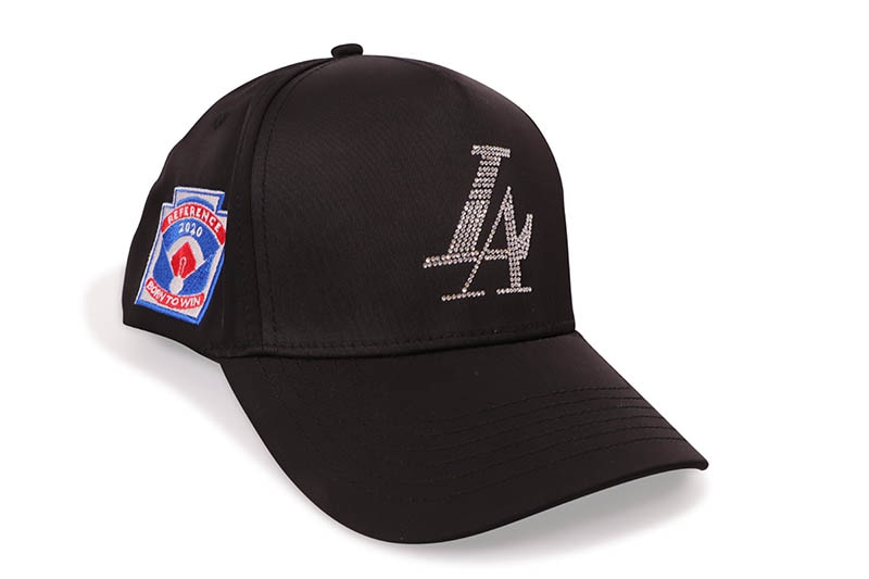 REFERENCE PARADISE LA CRYSTALS HAT (BLACK SATIN/BLACK) REF791