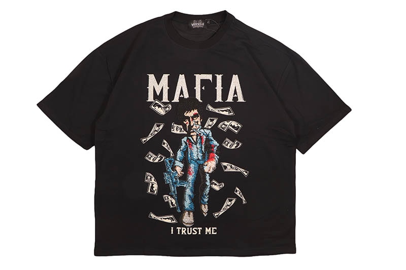VERSELLI MAFIA T-SHIRT (VMTS-25104:BLACK)