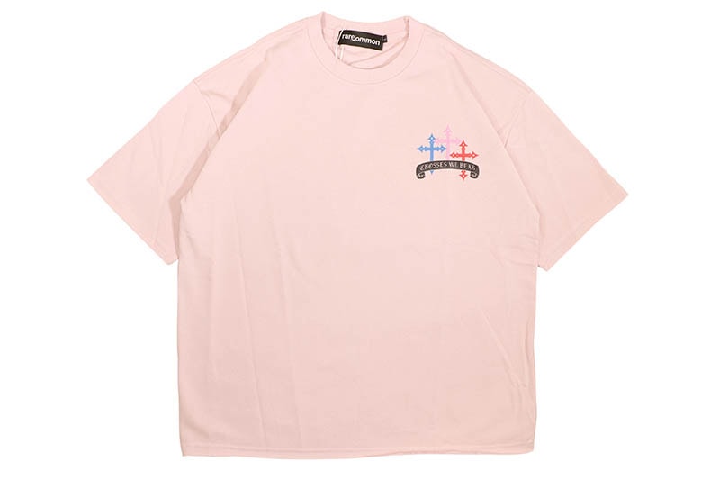 RARE COMMON BEAR CROSSES T-SHIRT (VMTS-2564:PINK)