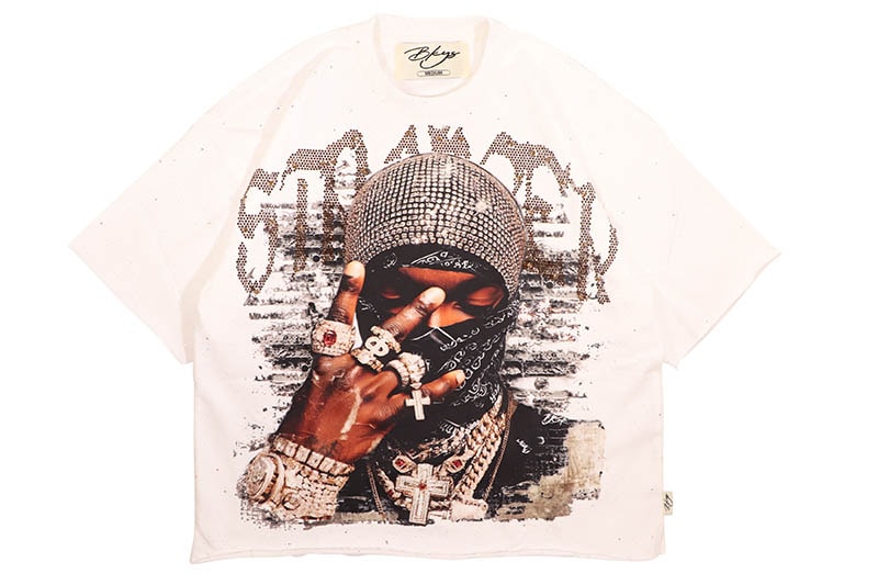 BKYS HEAVEN IN MY MIND CROPPED RHINESTONE TEE (T1487:WHITE)