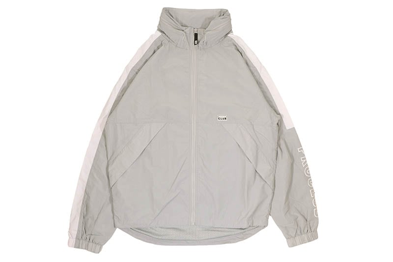 PRO CLUB FULL COURT WINDBREAKER JACKET (GRAY/SNOW WHITE) 03PC0303