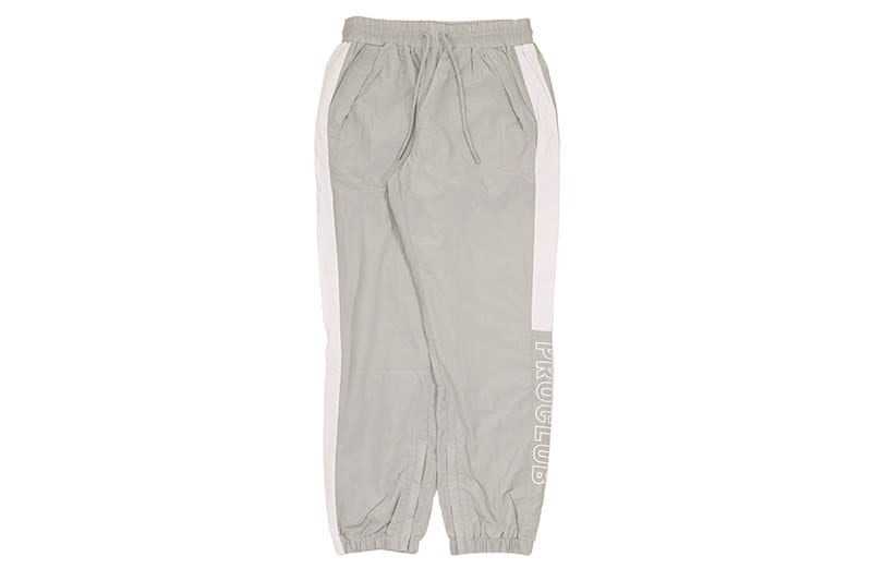 PRO CLUB FULL COURT WINDBREAKER PANTS (GRAY/SNOW WHITE) 03PC0503