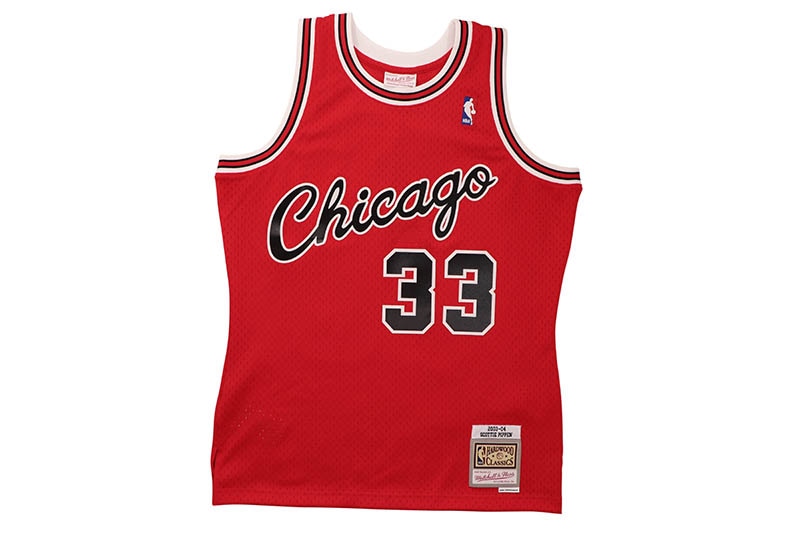 MITCHELL&NESS SWINGMAN JERSEY (CHICAGO BULLS/HARDWOOD CLASSIC/SCOTTIE PIPPEN/#33/2003-04:SCARLET) SMJY4161