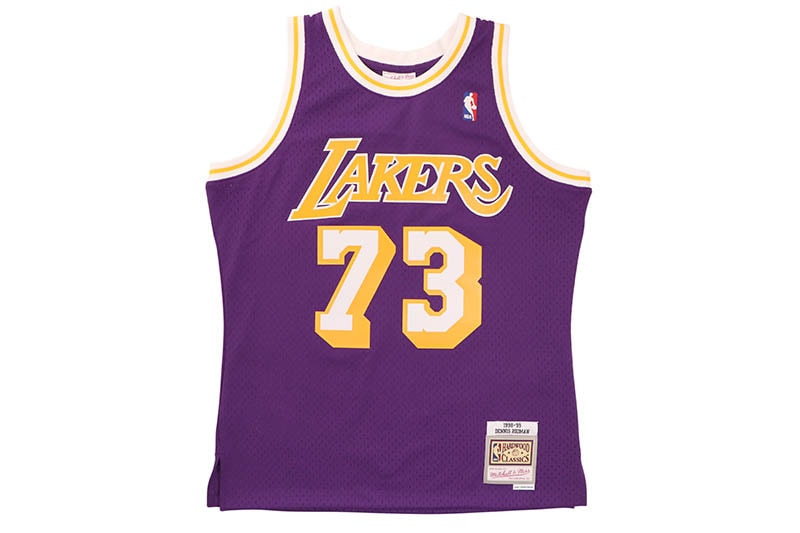 MITCHELL & NESS SWINGMAN JERSEY (LOS ANGELES LAKERS/ROAD/DENNIS RODMAN/#73/1998-99:PURPLE) SMJY4036-LAL98DRDPURP