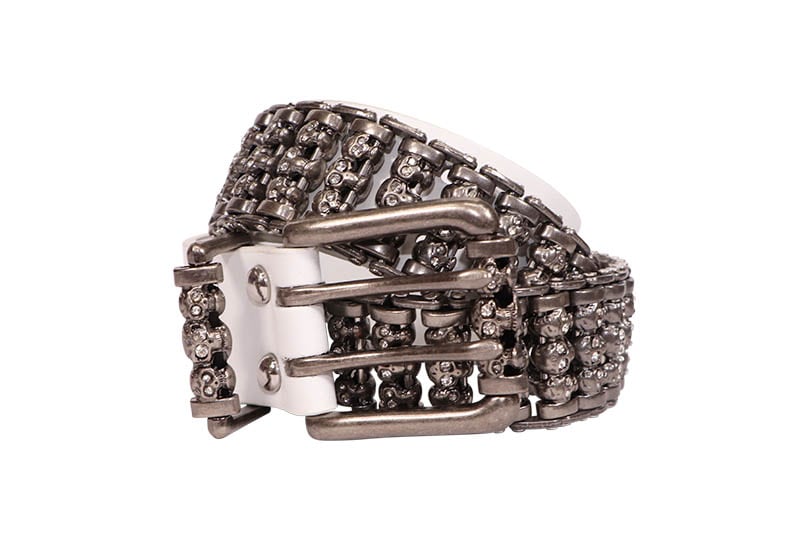 STOLEN ARTS WHITE SKULL ROLLER BELT