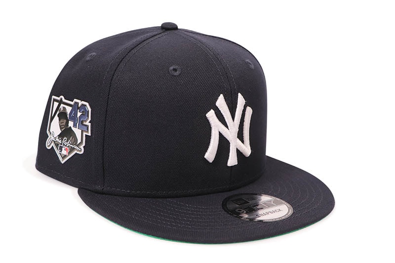 NEW ERA NEW YORK YANKEES 9FIFTY SNAPBACK CAP (JACKIE ROBINSON SIDE PATCH/GREEN UNDER VISOR/NAVY)