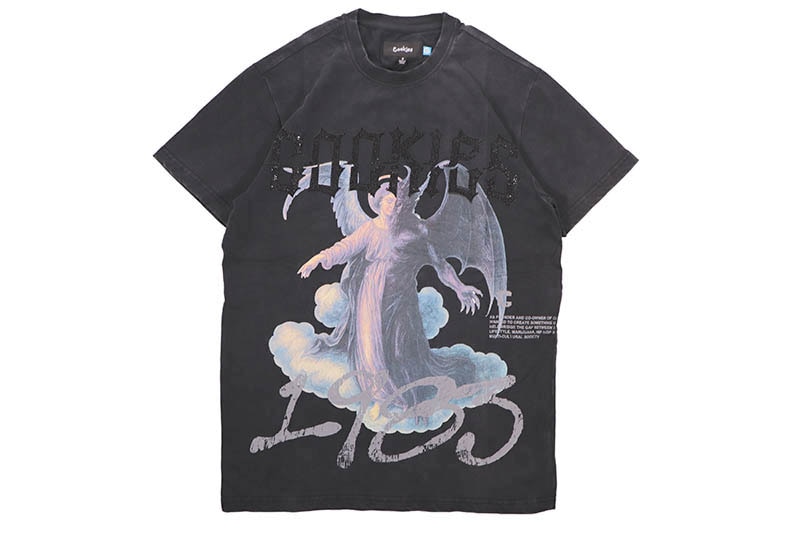 COOKIES HEAVEN OR HELL FALLEN ANGEL KNIT V2 (FADED BLACK) CM262KST02