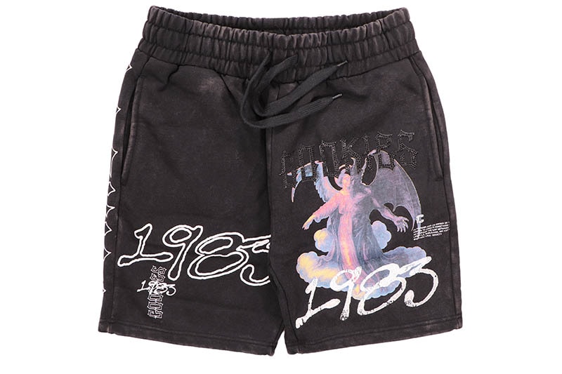 COOKIES HEAVEN OR HELL SINNERS FLEECE SHORTS (FADED BLACK