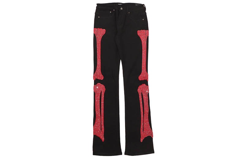 KINDRED STACKED BONE LINE DENIM PANTS (KD2215:JET BLACK)