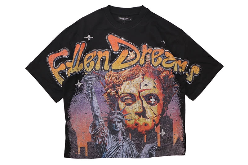 ROKU STUDIO FALLEN DREAMS BOXY TEE (RK1481952:BLACK)