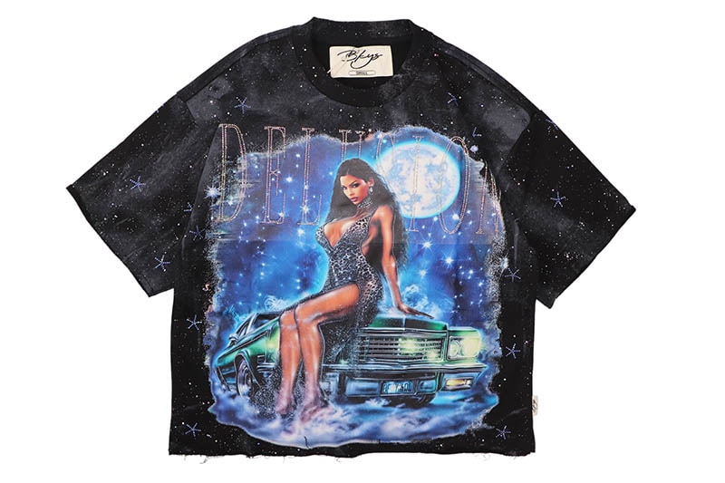 BKYS DELUSION FRENCH TERRY CROPPED TEE (T1488:BLACK) | Brand,OTR
