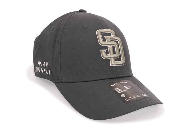 NIKE SANDIEGO PADRES CLUB STRUCTURED UV POLY RIPSTOP CAP (NB02-06F-PYP-J3W:ANTHRACITE)
