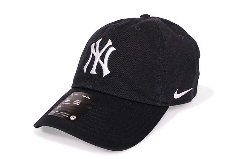 NIKE NEW YORK YANKEES CLUB UNSTRUCTURED ORGANIC COTTON CAP (NB01-00A-NK-BEK:BLACK)