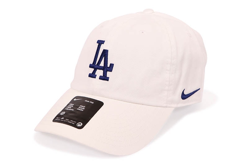 NIKE LOS ANGELES DODGERS CLUB UNSTRUCTURED ORGANIC COTTON CAP (NB01-10A-LD-BEK:WHITE)