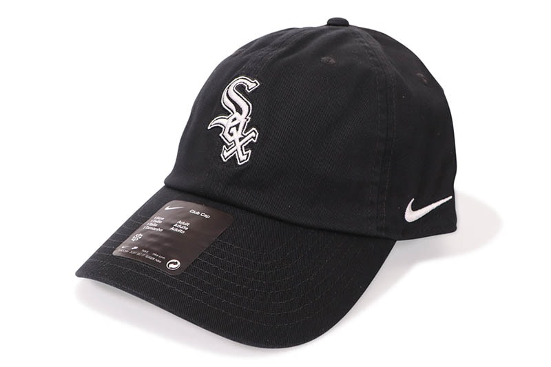 NIKE CHICAGO WHITE SOX CLUB UNSTRUCTURED ORGANIC COTTON CAP (NB01-00A-RX-BEK:BLACK)
