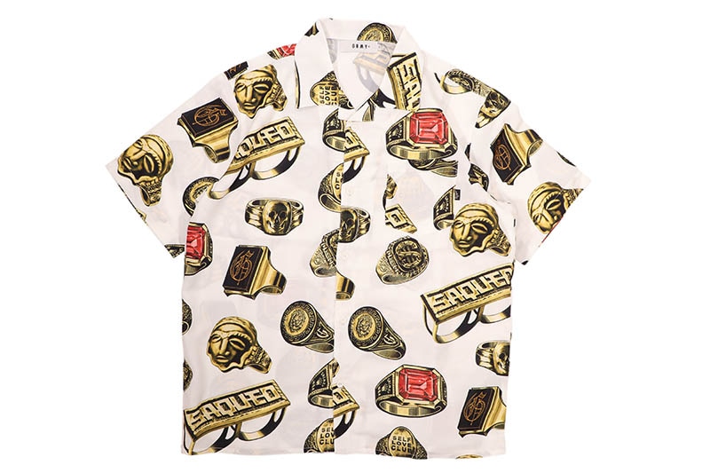 GRIMEY THE OG TOUR BUTTON UP SHIRT (GHS797:OFF WHITE)