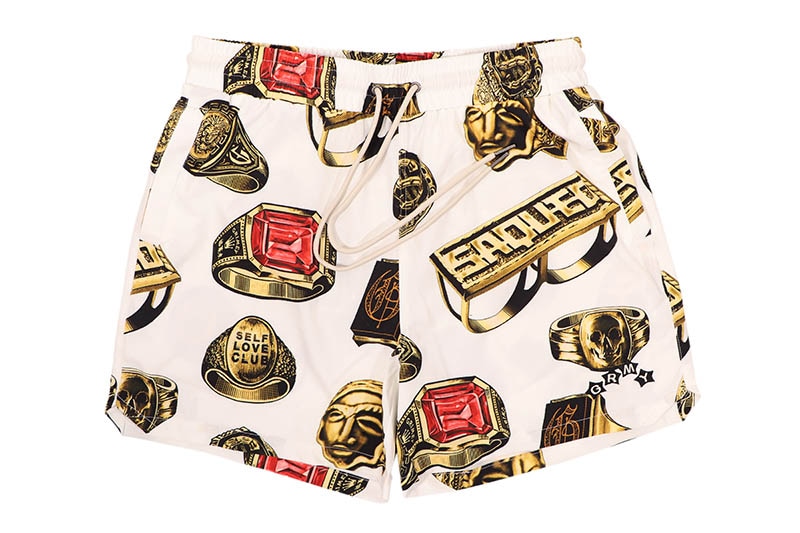 GRIMEY THE OG TOUR SWIMMING SHORTS (GBS210:OFF WHITE)