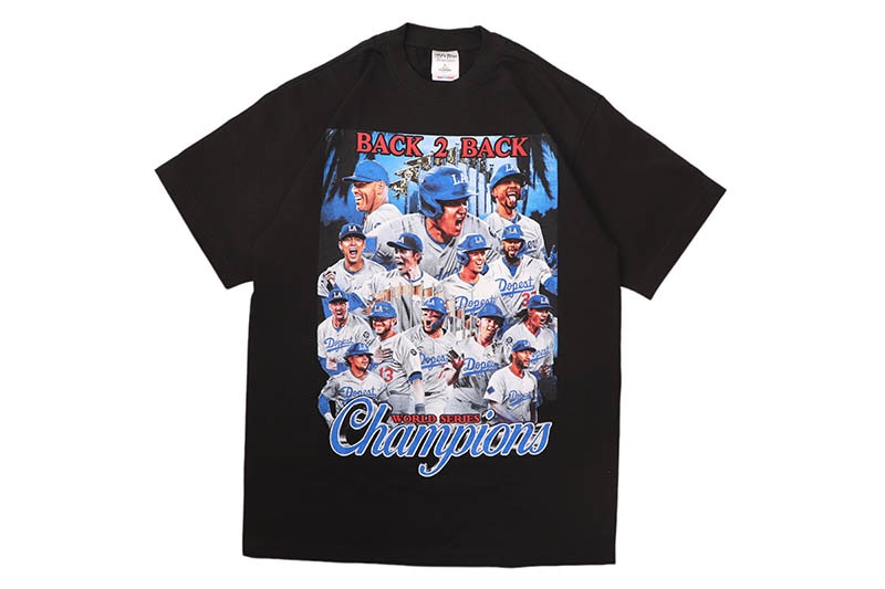 STREET WEAR SUPPLY BACK 2 BACK WORLD SERIES CHAMPIONS T-SHIRT (BLACK)
