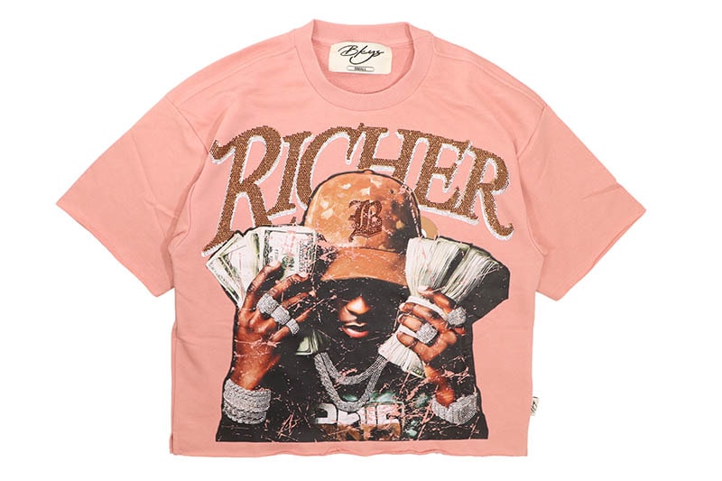 BKYS RICHER FRENCH TERRY CROPPED TEE (T1516:DUSTY PINK)