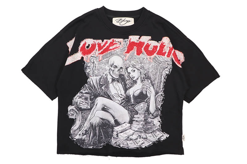 BKYS LOVE HOLIC FRENCH TERRY CROPPED TEE (T1520:BLACK)
