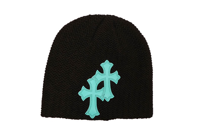ADVANCE LOW GAUGE CROSS PATCH BEANIE (BLACK/TIFFANY BLUE) ARS-5006