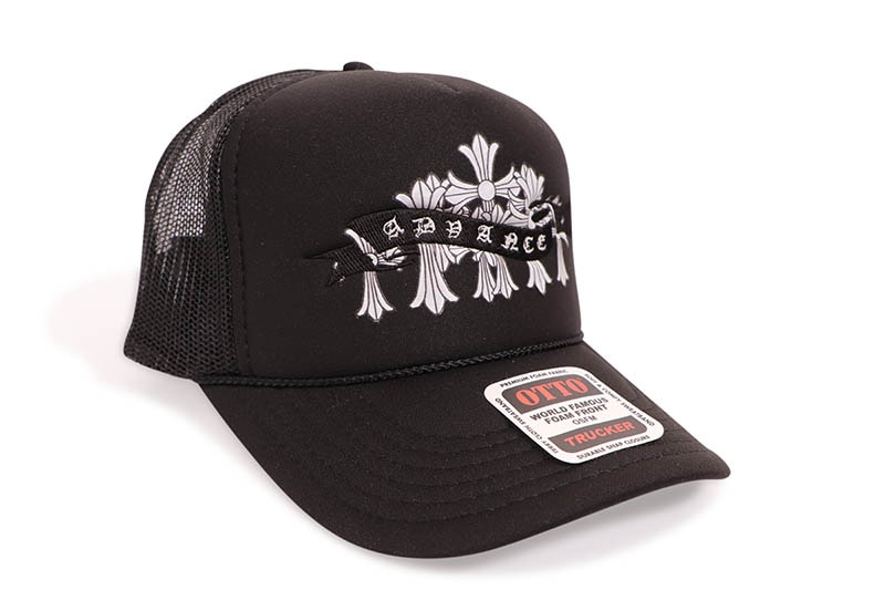 ADVANCE QUINTUPLE CROSS TRUCKER HAT (BLACK) ARS-7772 | Brand,A-F