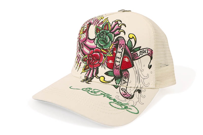 ED HARDY PINK PANTHER TRUCKER HAT (IVORY) EHH0001-109 | Brand,A-F