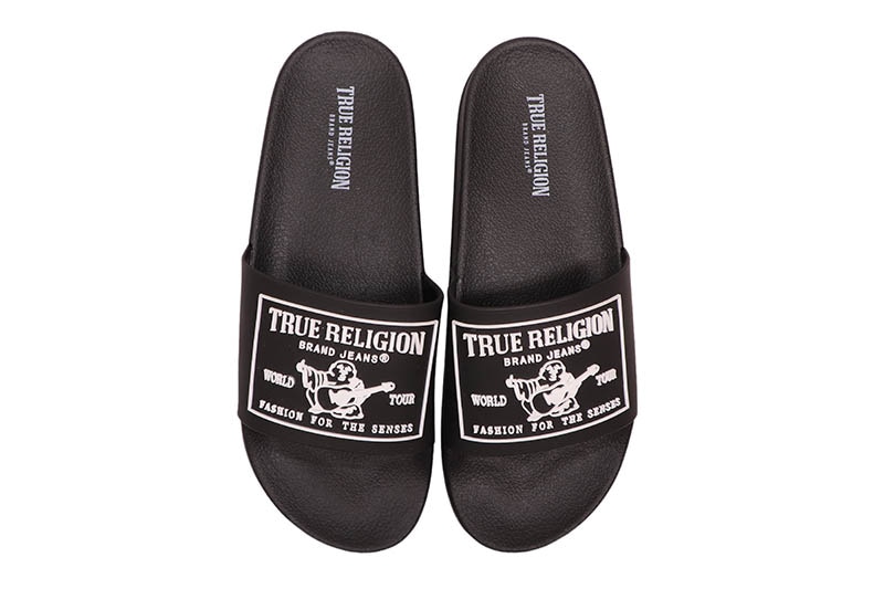 TRUE RELIGION KENDRICK LOGO SLIDE (TR-KENDRICK-BL:BLACK)